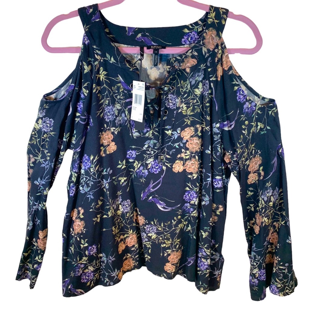 Buffalo Brand Cold Shoulder Long Sleeve Top